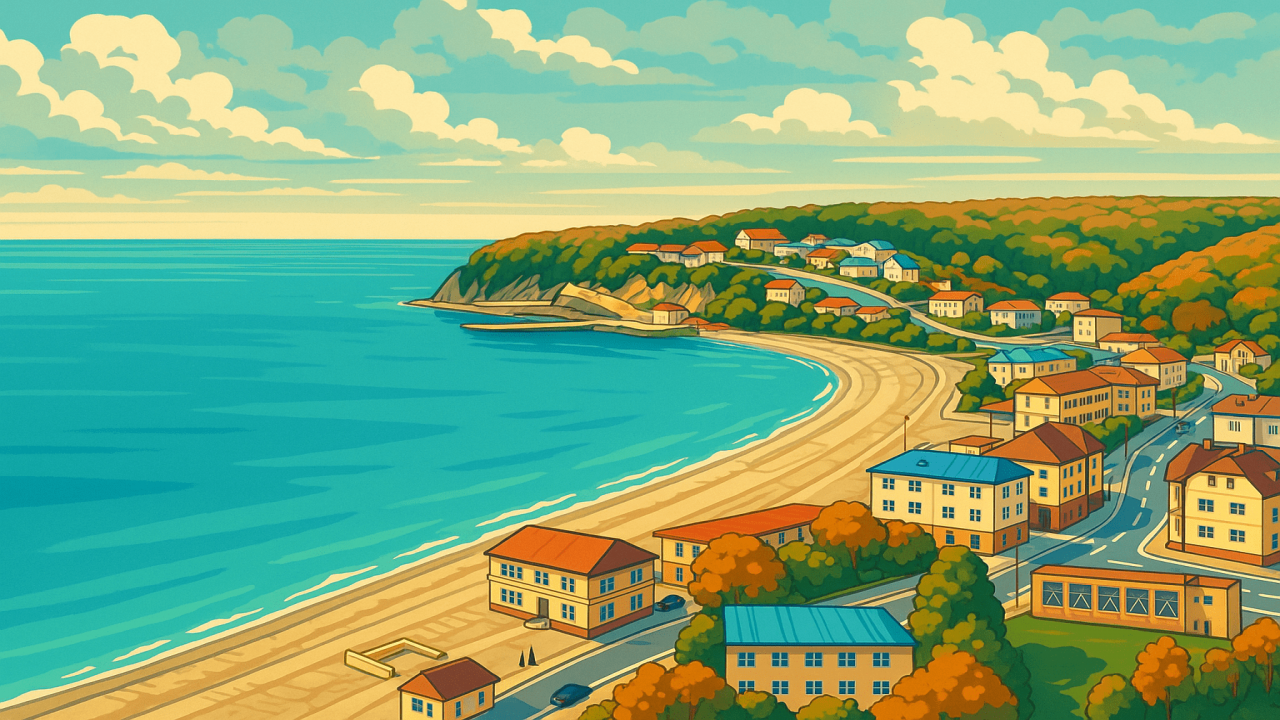 Новомихайловский – спокойный курортный поселок на побережье рядом с Туапсе